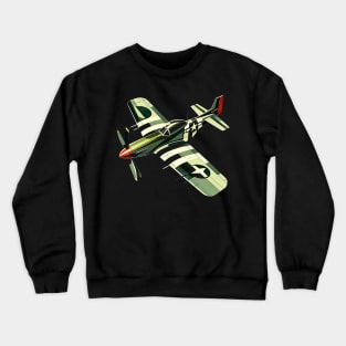 Geometric Warbird | P-51 Mustang Fighter Tee Crewneck Sweatshirt